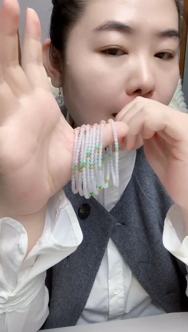 颈饰未镶嵌翡翠珠珠手串单圈多样性发货