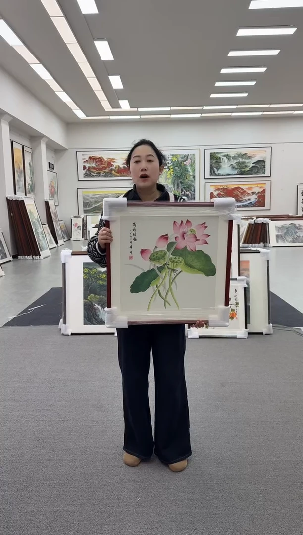 国画手绘 和气满堂 60*60