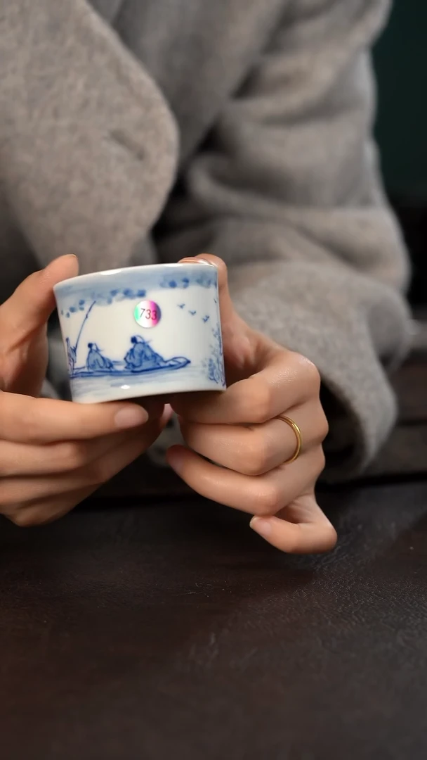 【闪购商品】杯733HLX陶瓷山水直口杯