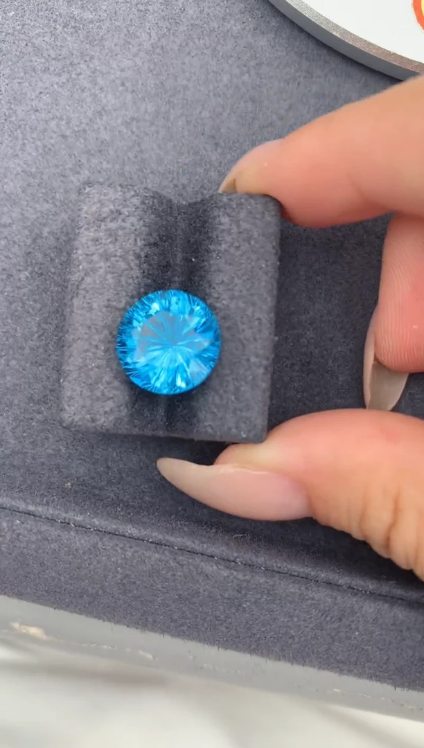 未镶嵌裸石托帕石7.4ct托帕石  FG