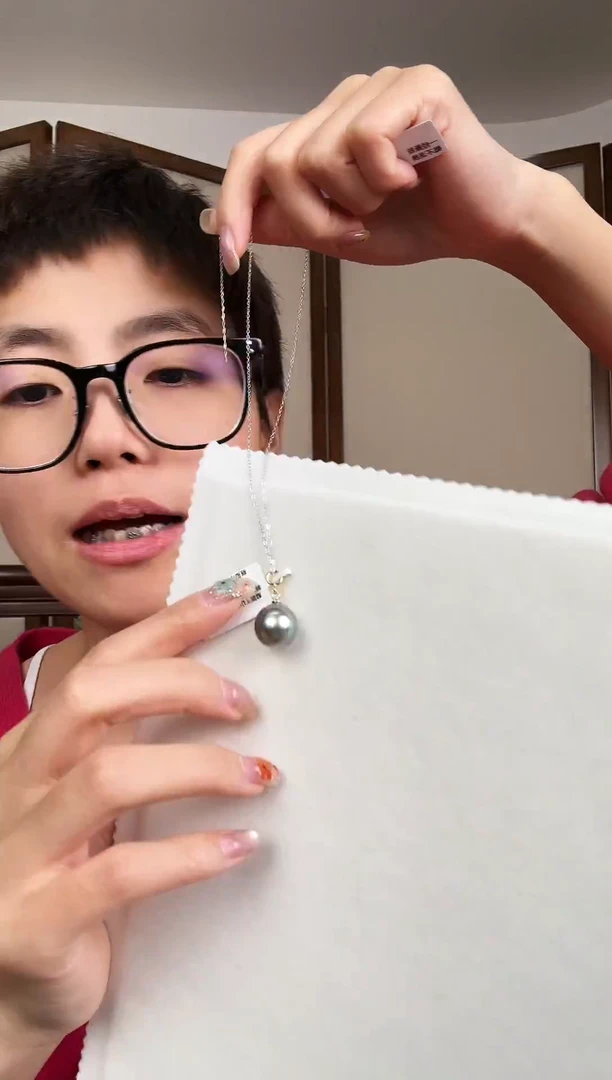 银S925镶嵌吊坠(赠链)海水珍珠银款海水大溪地珍珠吊坠