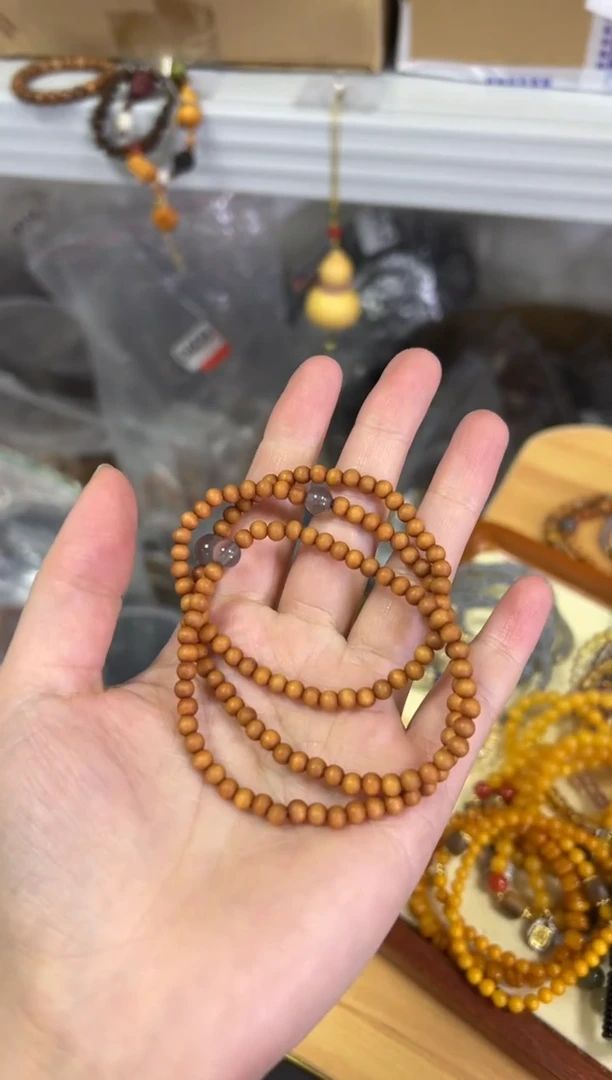 【闪购商品】檀香木手串未镶嵌黑肉老檀香木玛瑙款多圈[1080]