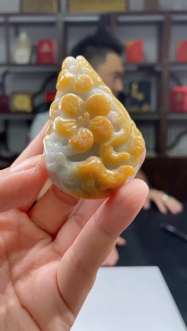 吊坠(不含链)未镶嵌翡翠天然A货翡翠多样性发其一JYZY-9.17/2-37