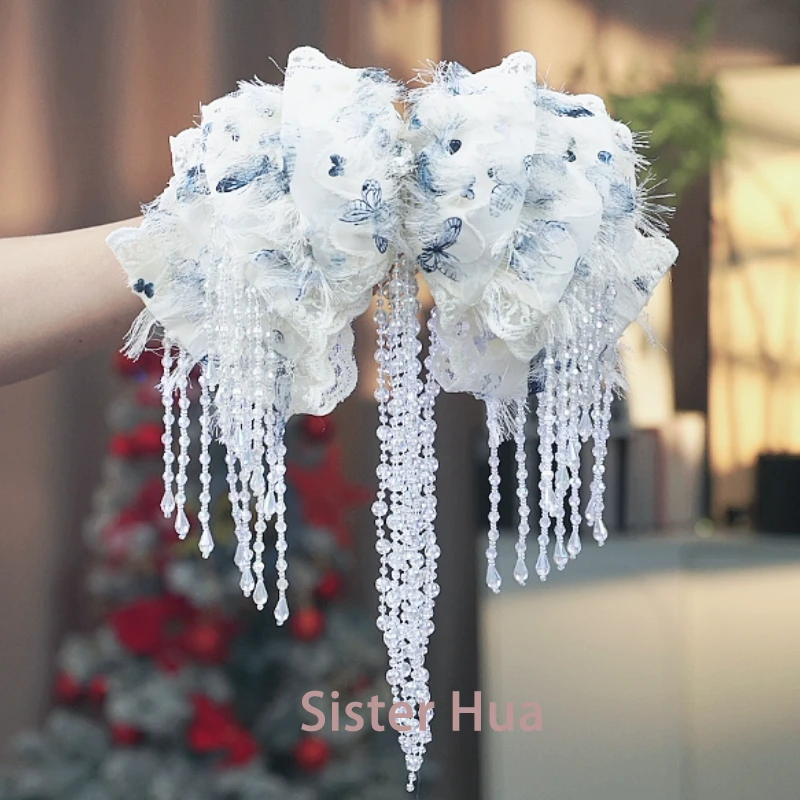 【彩蝶迎福弹簧夹】韩版秋冬新款头饰发夹气质时尚百搭网红发卡发饰