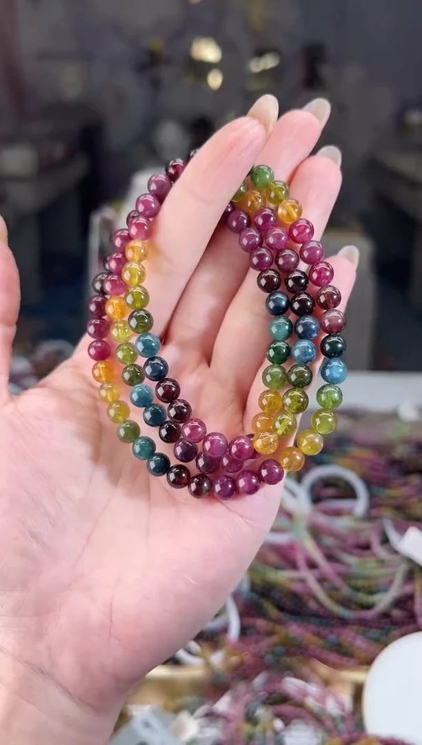 /未镶嵌碧玺6mm+碧玺多圈多样性发货