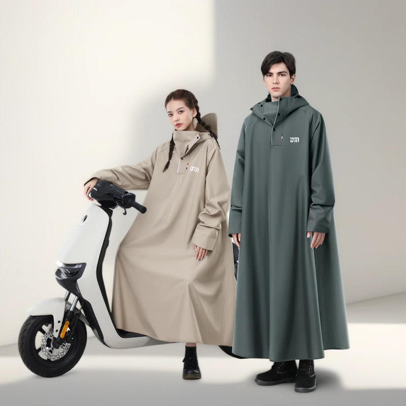 电雨衣长款全身防暴雨成人帆布加厚耐磨户外一体男士连体防水衣雨