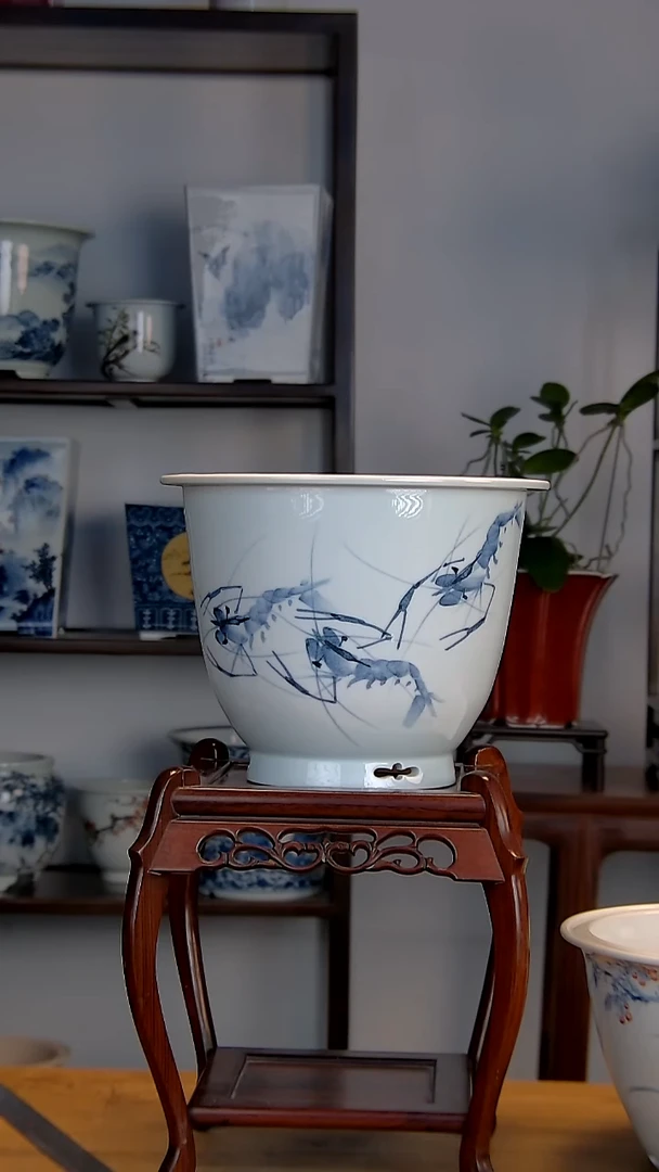 景德镇陶瓷手工花盆