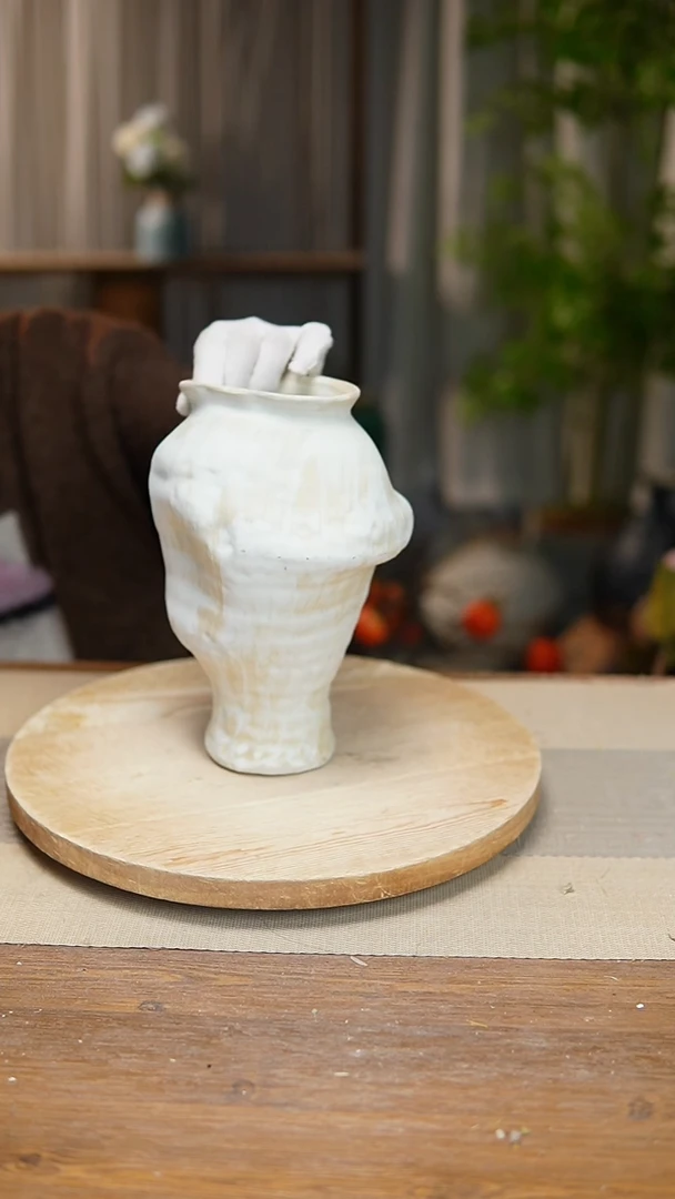 【闪购商品】陶瓷 花器陶瓷花瓶手捏瓶003