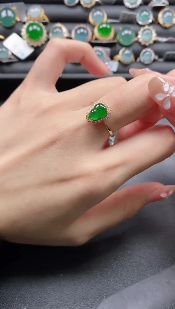 【闪购商品】翡翠戒指银S925镶嵌1111