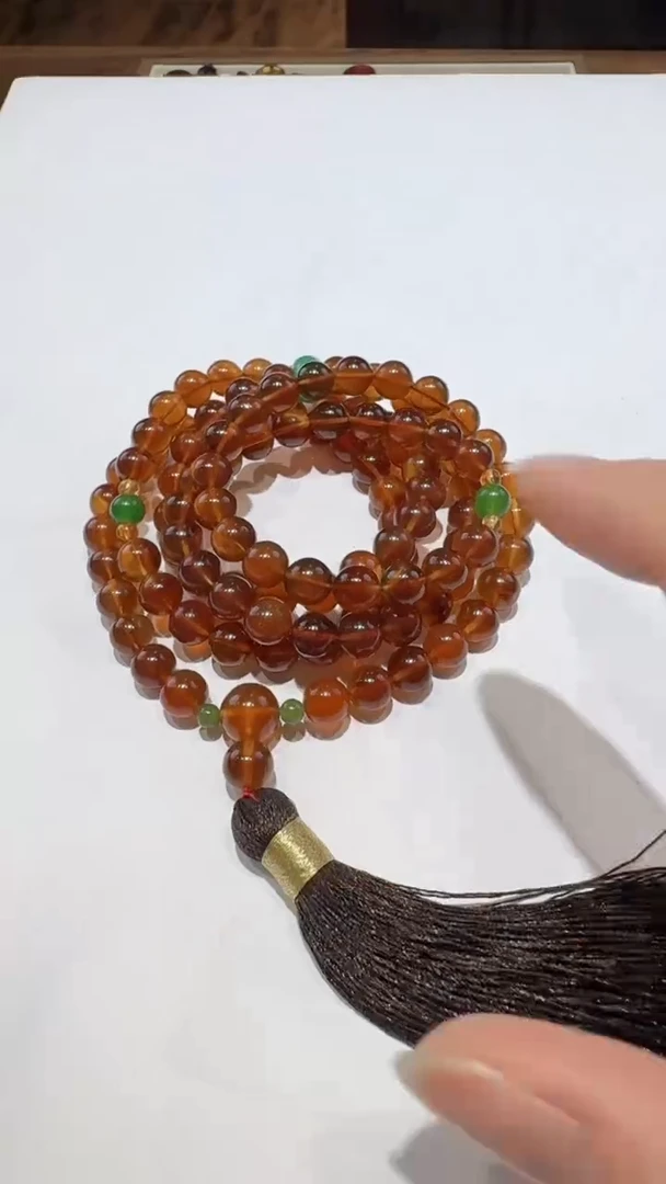 琥珀颈饰未镶嵌琥珀108