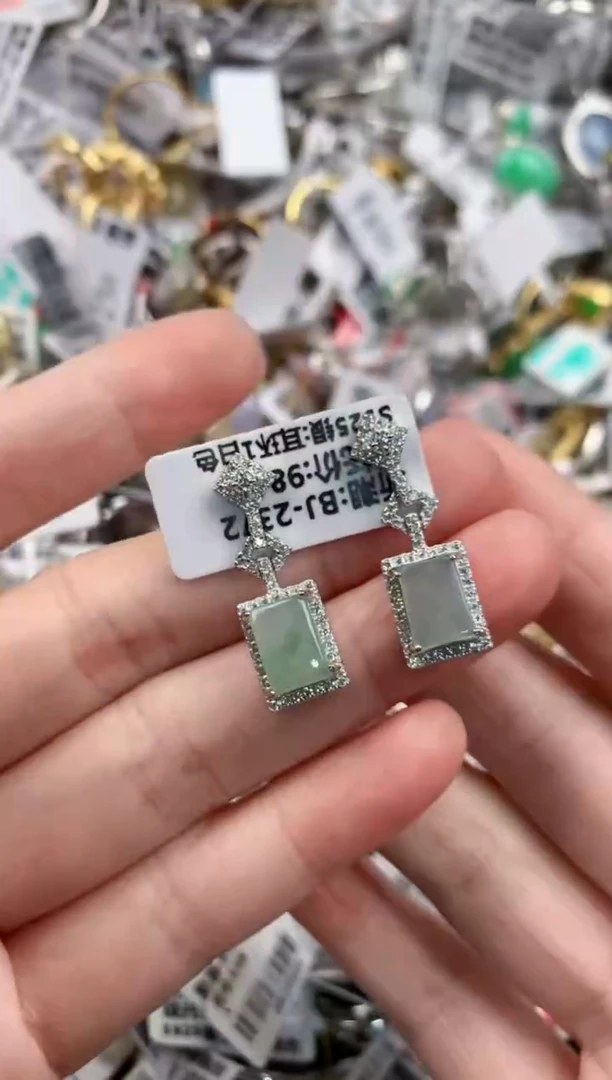 银S925镶嵌戒指翡翠13       4