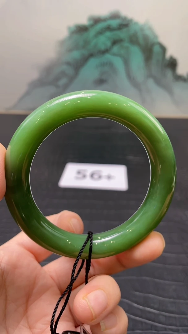未镶嵌手镯和田玉（碧玉）连*56+