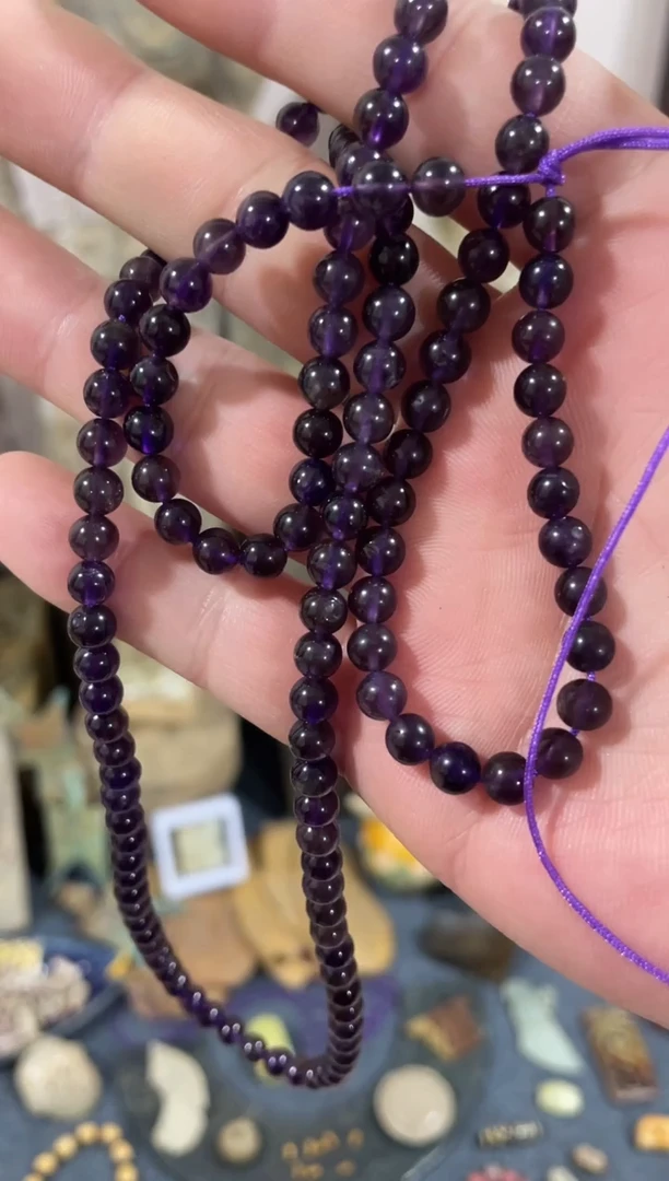 未镶嵌珠宝半成品紫晶珠
