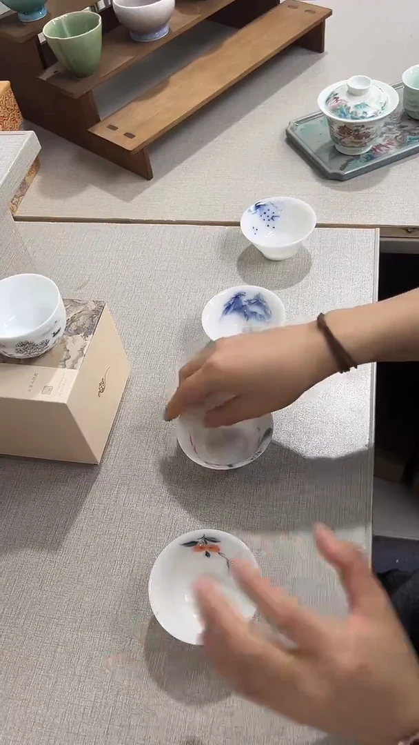 景德镇我刚才一套冰种料客杯