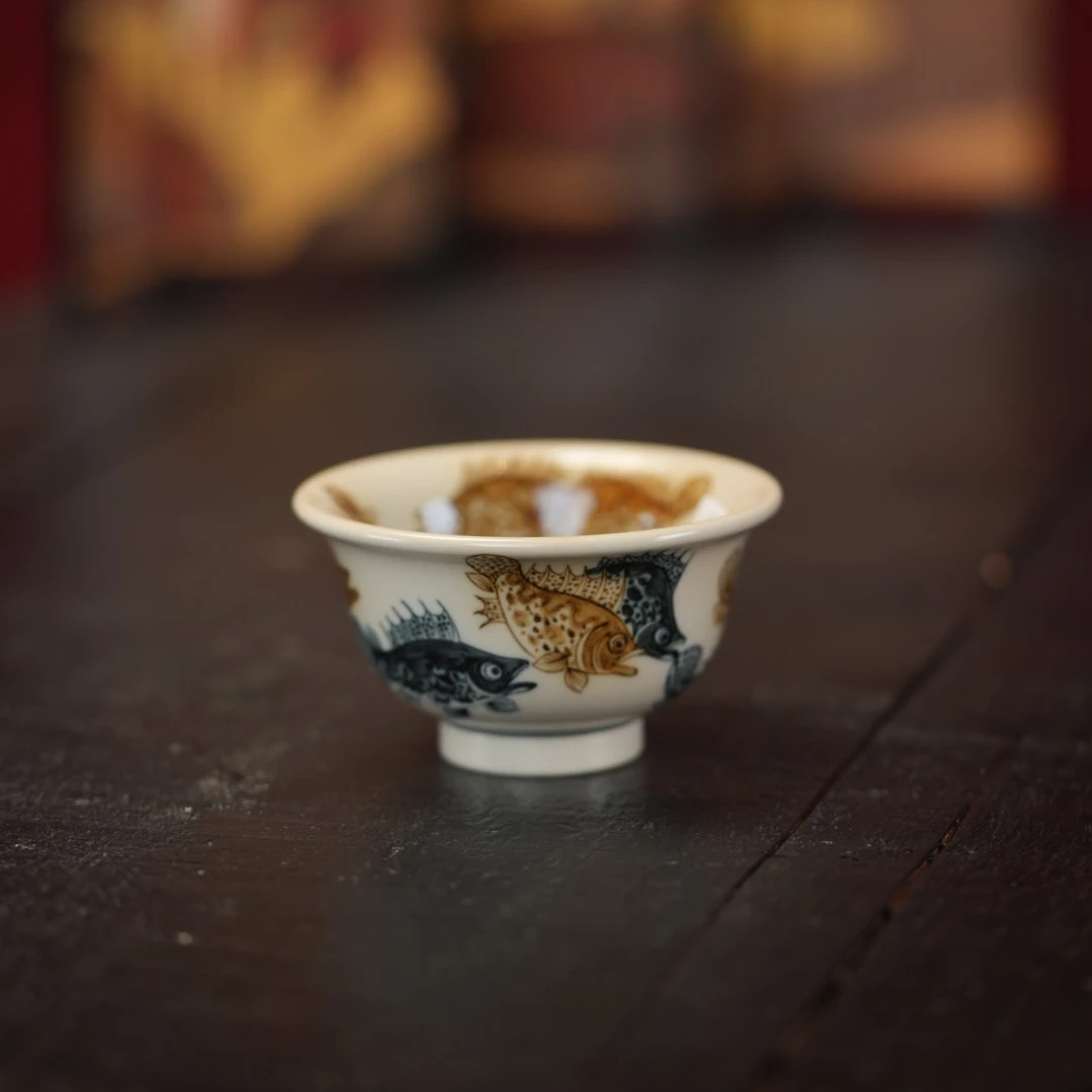 【立勤堂】釉里金系列 景德镇手工手绘 满鳜 茶器  905