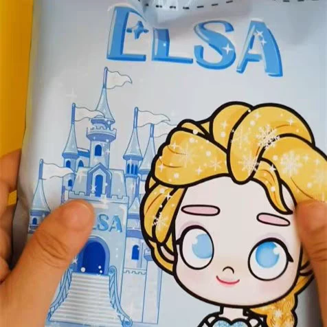 艾莎/安娜公主冰雪奇缘可动纸娃娃化妆盲袋diy安静书女孩手工材料