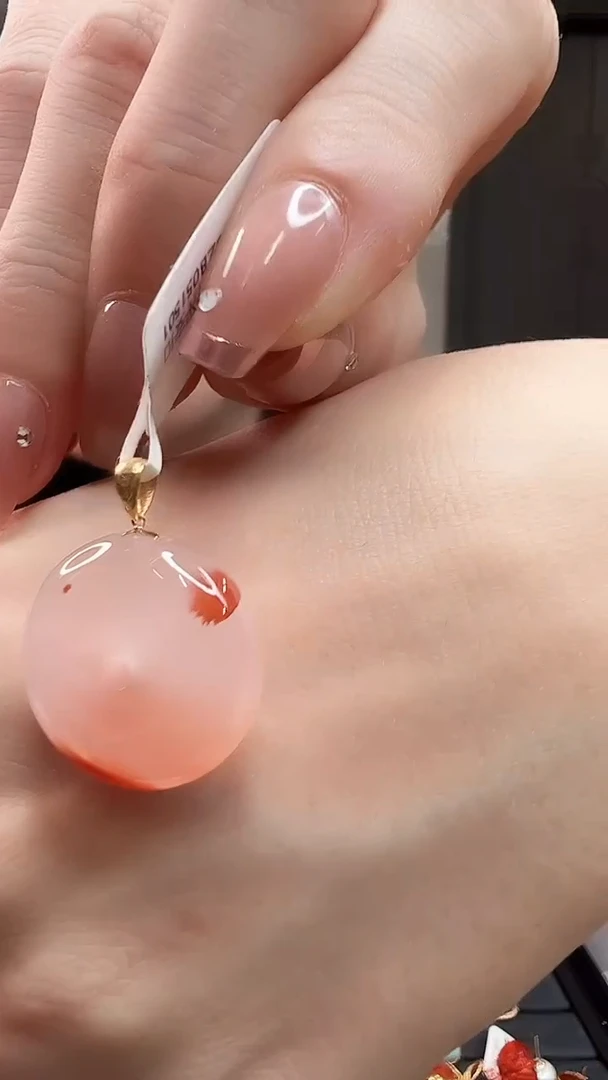 吊坠(不含链)18K金镶嵌南红玛瑙/冰飘平安扣