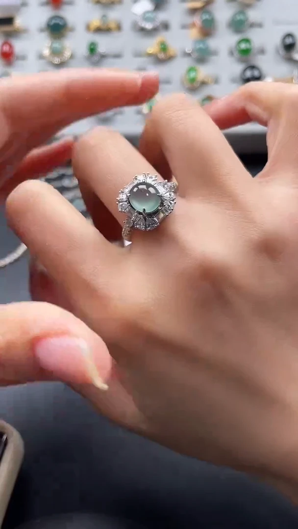 【闪购商品】翡翠戒指银S925镶嵌54766645