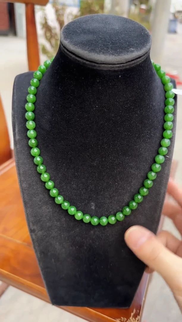 【闪购商品】和田玉（碧玉）项链未镶嵌约8mm多样性发一
