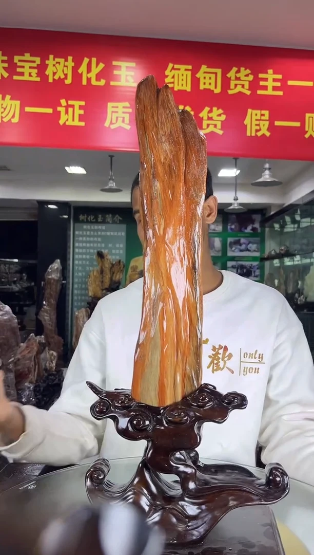 紫**梦缅甸天然树化玉精品摆件