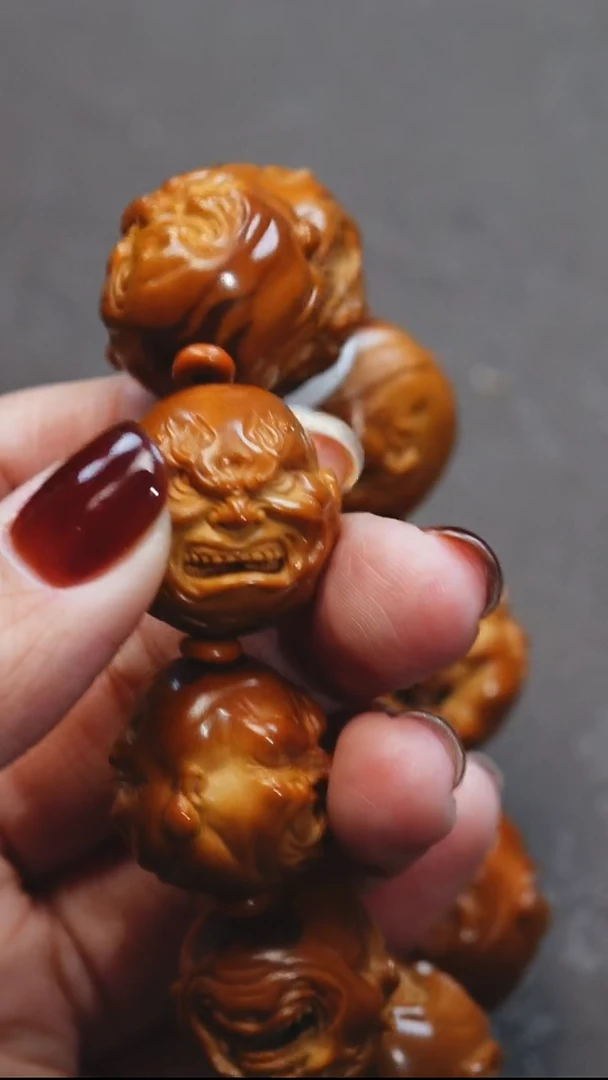 手串/手链橄榄核鹰**生双面恶僧手串