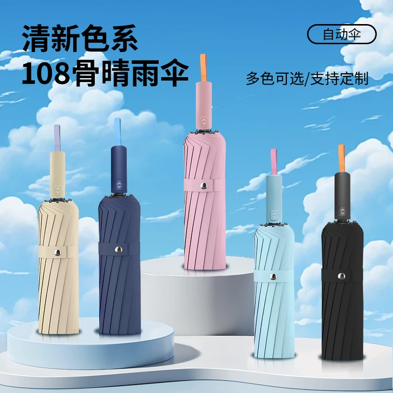 【送福利】手动雨伞晴雨两用防晒黑胶遮阳伞