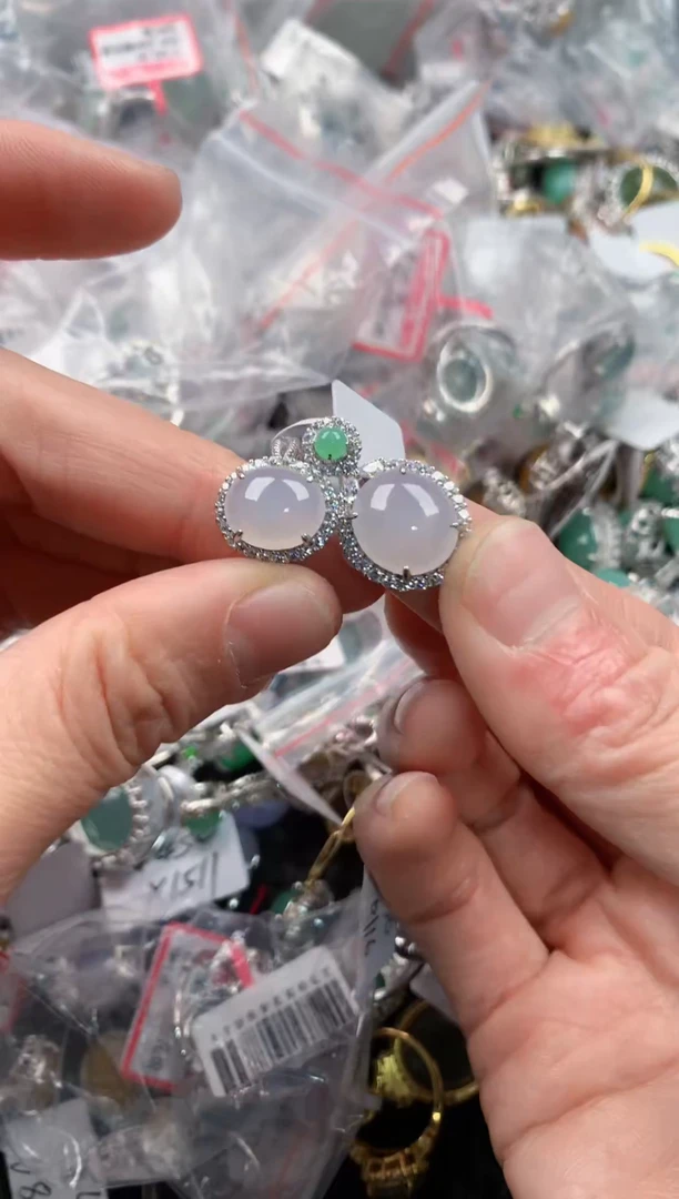 银S925镶嵌戒指翡翠444    5