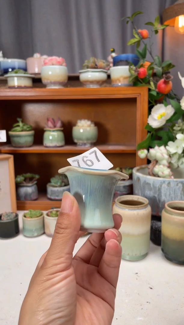 瓷片767知木小芳花盆