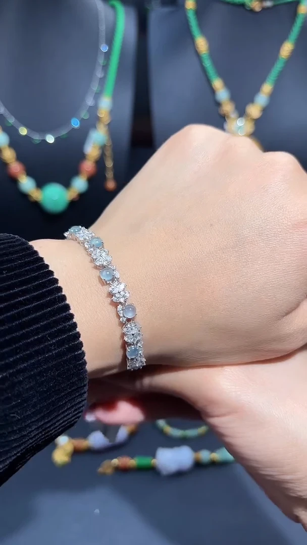 【闪购商品】翡翠颈饰银S925镶嵌蛋面/支持复检/一件