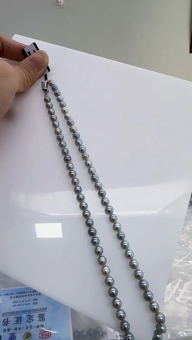 未镶嵌海水珍珠DA珍珠串链6-7 a777