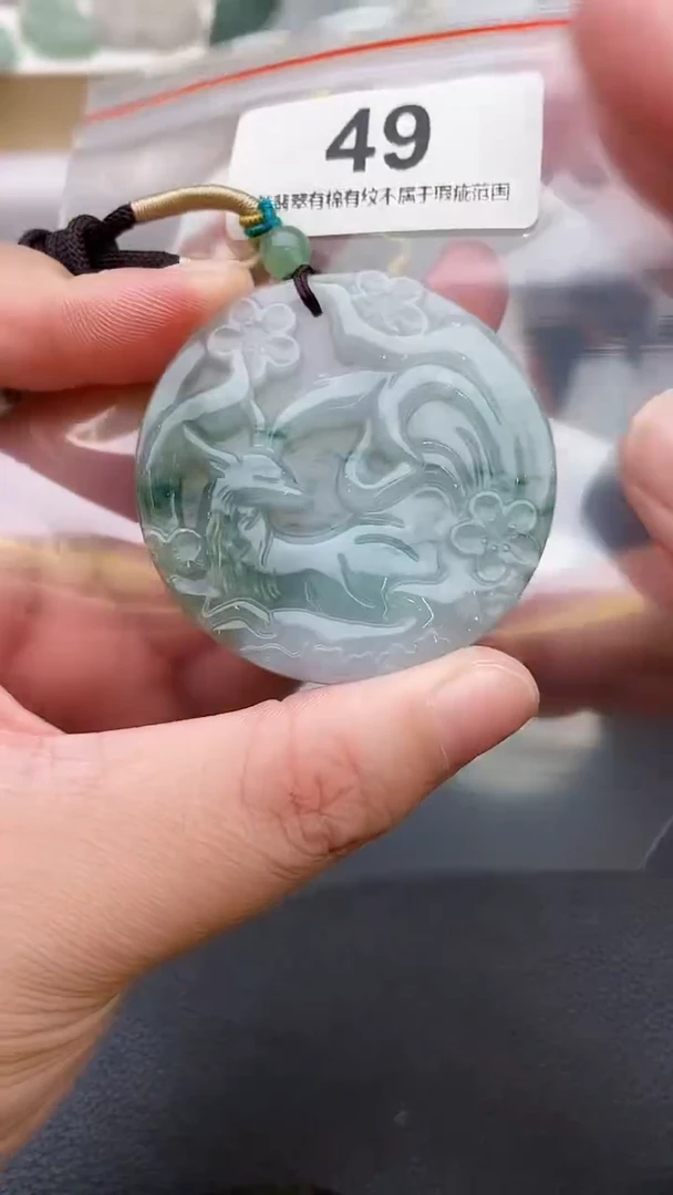 颈饰未镶嵌翡翠天然缅甸翡翠A货49