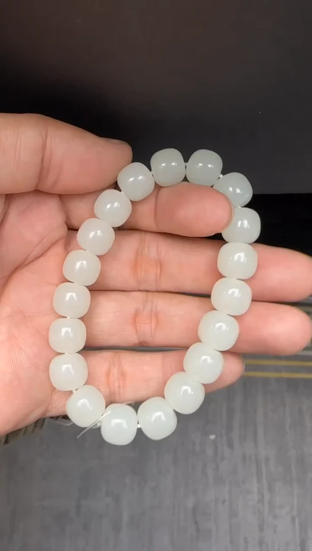 未镶嵌手串和田玉黑山料手串卡10x11