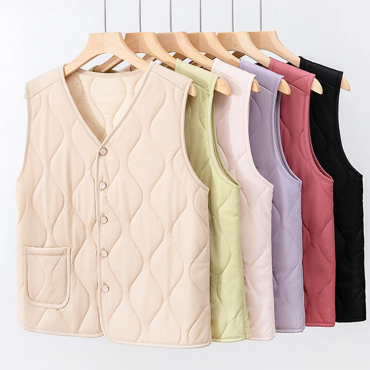 男女款含山羊绒保暖马甲秋冬季简约舒适纯色坎肩上衣男8826/8856