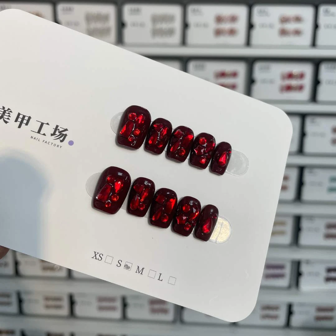 新年大促【朱樱夜宴】-纯手工穿戴甲（送高级工具包）