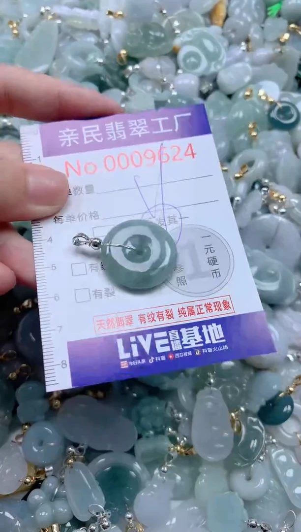 翡翠未镶嵌颈饰9624