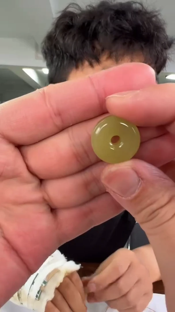 吊坠(不含链)未镶嵌和田玉和田玉平安扣多样性发一R168-014