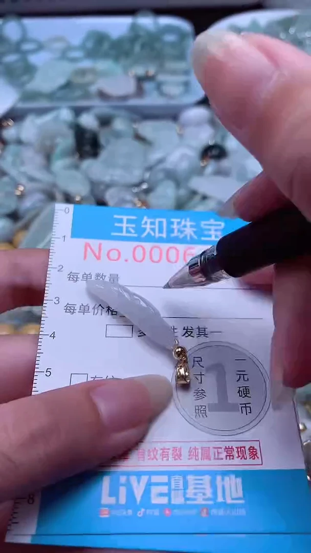 翡翠未镶嵌吊坠(不含链)6419