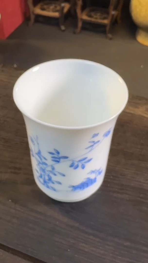 杯景德镇青花茶杯