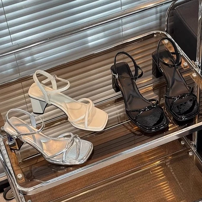 卓诗尼芙妮高跟鞋2025夏季新款法式配裙子不累鞋子女阔腿裤必备鞋