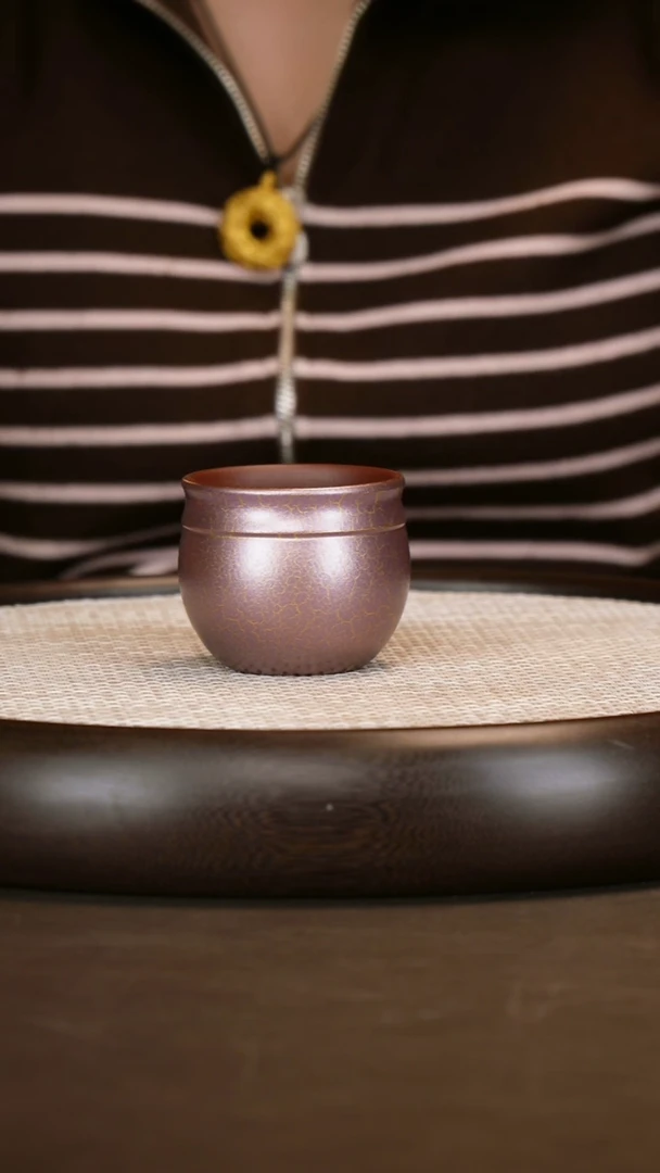 紫砂贝壳烧主人杯