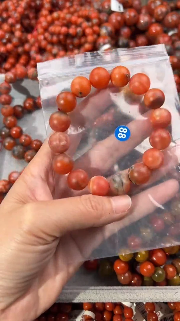南红玛瑙手串未镶嵌13+