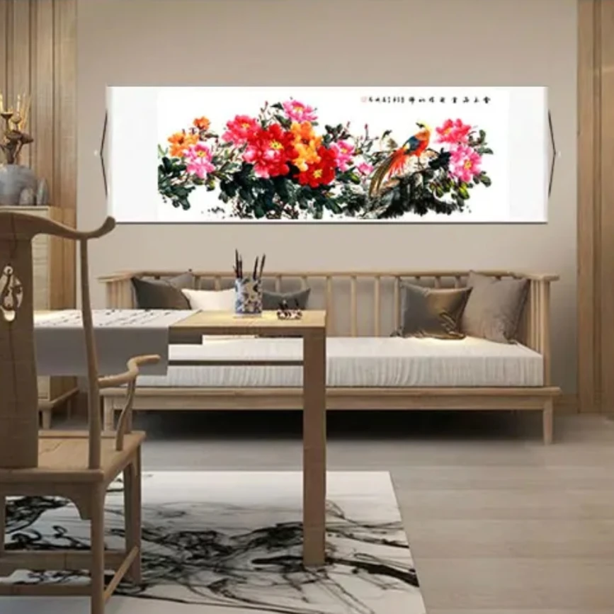 2.2*72（金玉满堂）办公室客厅书房 高清数字微喷 精品软装挂画