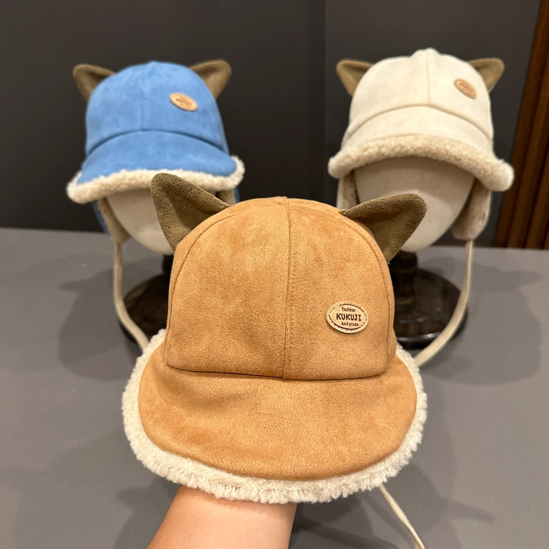 【厚实保暖】韩版秋冬可爱超萌男童雷锋帽加绒防寒护耳儿童帽冬天潮