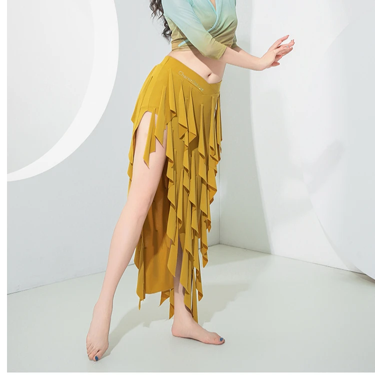 倾城之舞肚皮舞服装吊片三角流苏裙子