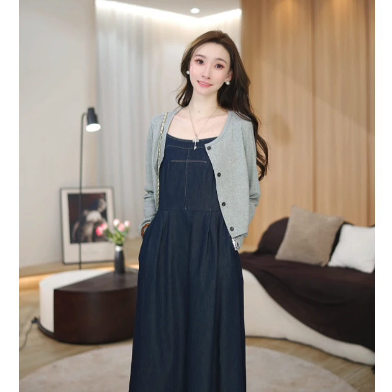 【海德曼岛】女装时尚个性重磅牛仔连衣裙套装 F51026A500