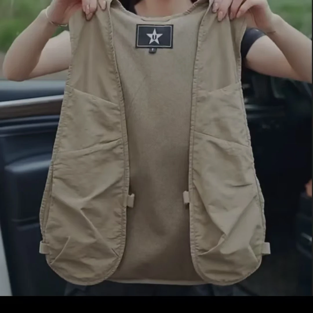 百搭马甲冰丝网眼透气男士男款户外钓鱼摄影休闲散步多口袋坎肩