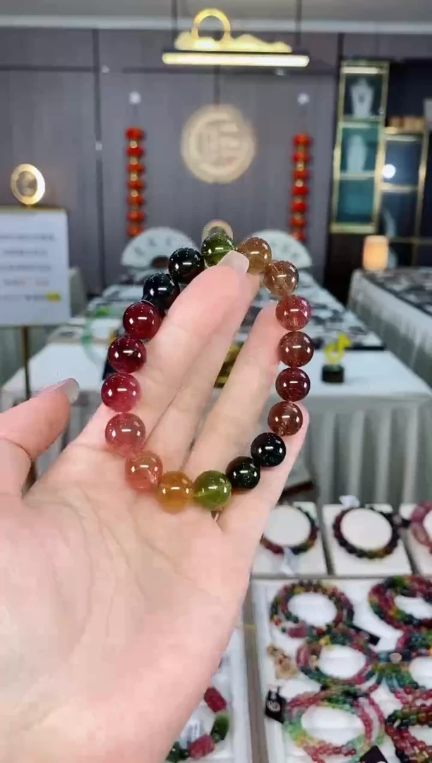 碧玺单圈手串11mm+未镶嵌碧玺hon多样性发货一条