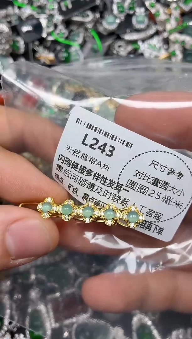 颈饰未镶嵌翡翠L243发夹