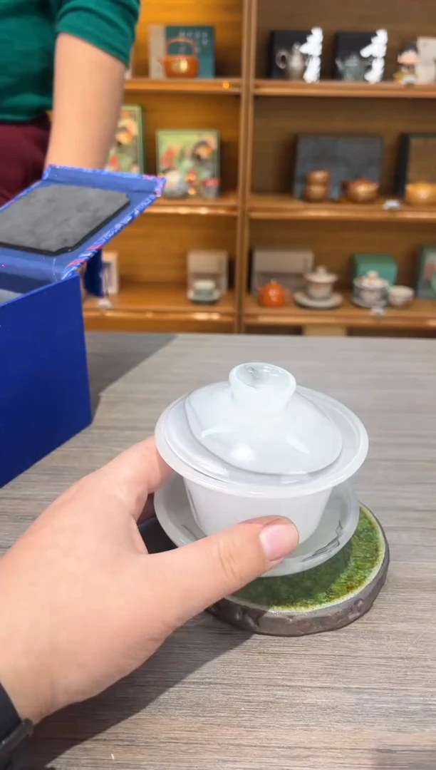 【闪购商品】水墨琉璃盖碗茶具茶具