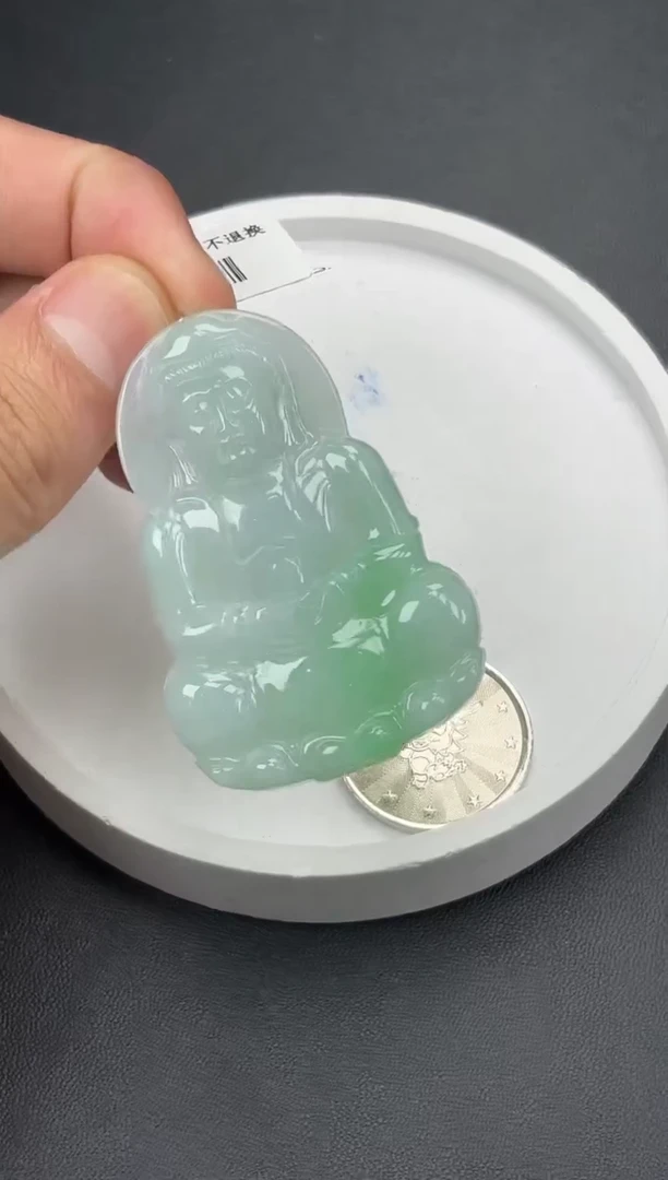 翡翠未镶嵌颈饰YM1090-1观音
